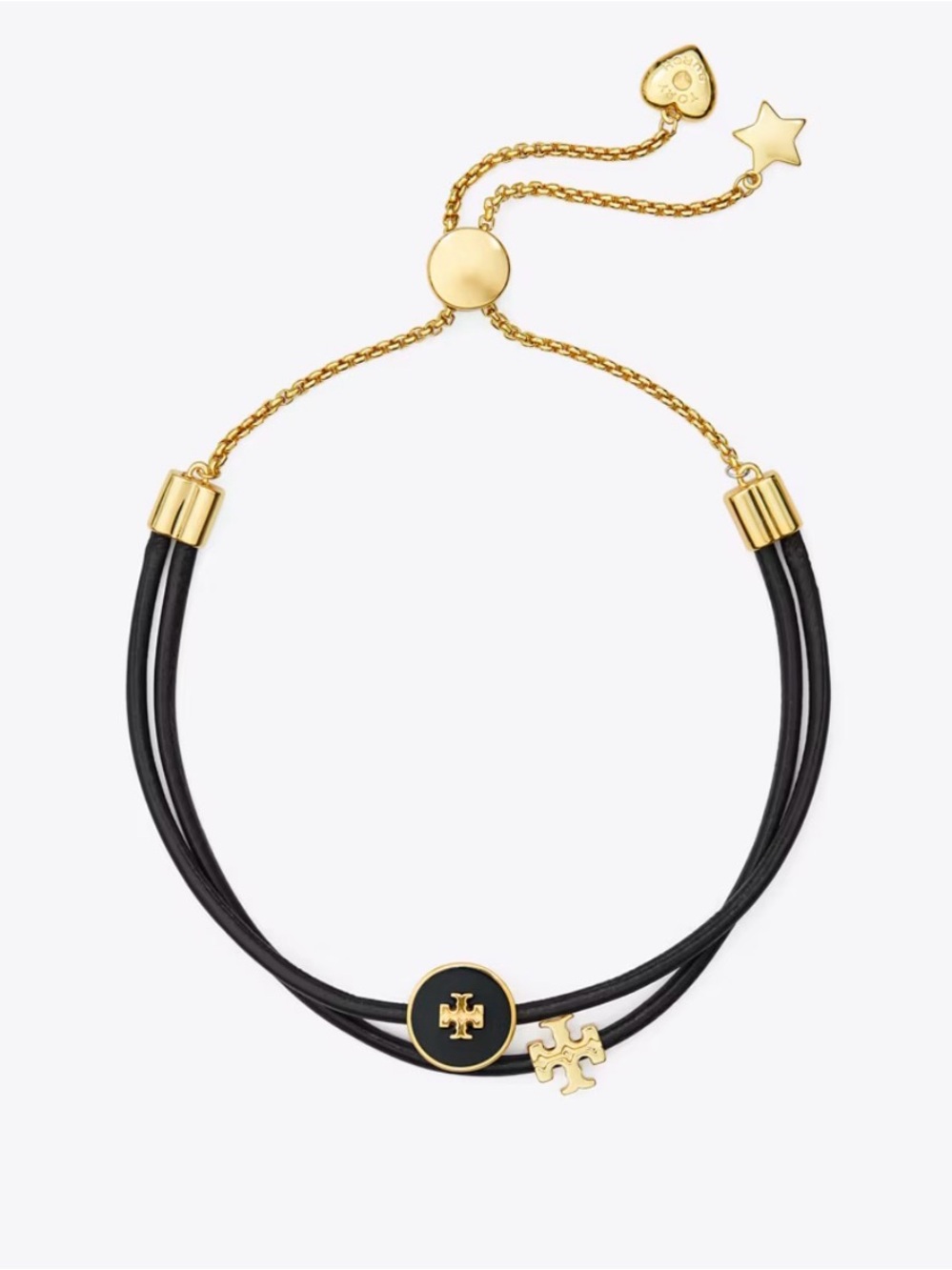 Tory Burch Kira Enamel Slider Bracelet - NWOT Gold & Black 14k plated gold